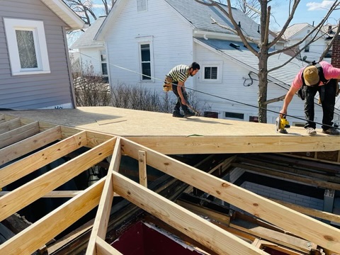 Roof framing custom project in Columbus Ohio